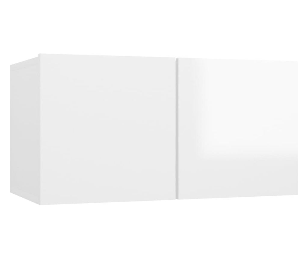 Set TV ormarića, 7 dijelova, bijela ekstra sjajna, PAL - 6