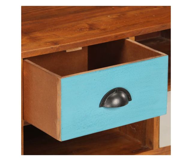 TV komoda s 3 ladice, 110x35x50 cm, masivno drvo akacije