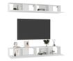 TV komode, 4 kom., bijela, 100x30x30 cm, iverica thumbnail 3