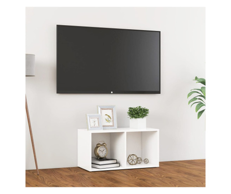 Comodă TV, alb, 72x35x36,5 cm, PAL