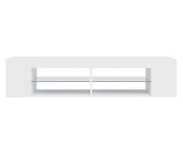 TV ormarić s LED svjetlima bijeli 135 x 39 x 30 cm