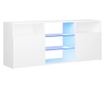 TV ormarić s LED svjetlima bijeli 120 x 30 x 50 cm
