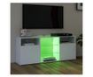 TV komoda s LED svjetlima, bijela ekstra sjajna, 120x30x50 cm