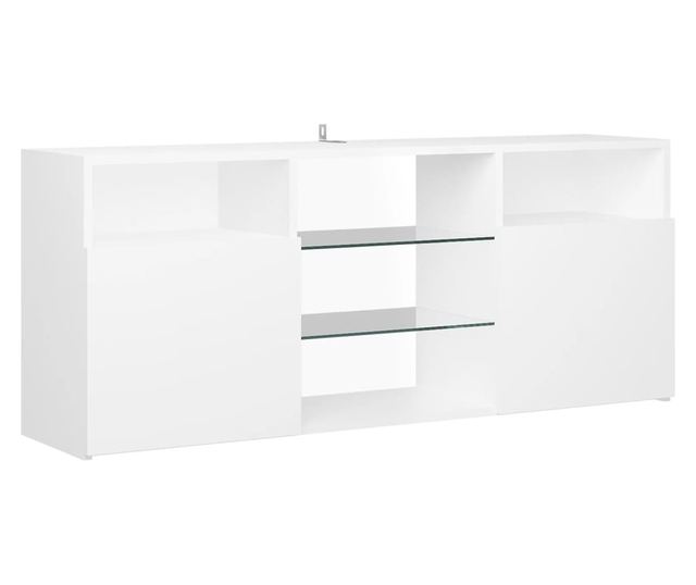 TV ormarić s LED svjetlima bijeli 120 x 30 x 50 cm