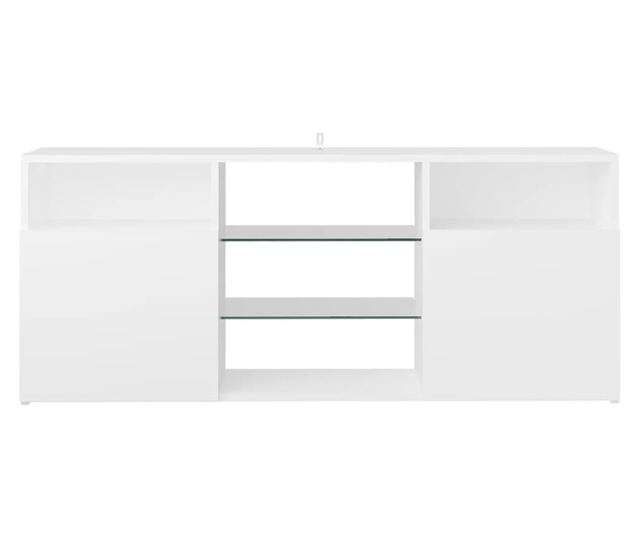TV ormarić s LED svjetlima bijeli 120 x 30 x 50 cm