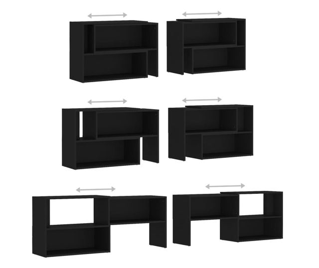 TV ormarić crni 149 x 30 x 52 cm od iverice