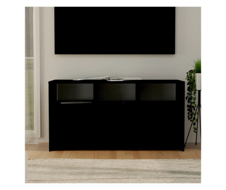 Comodă TV, negru, 102x37,5x52,5 cm, PAL