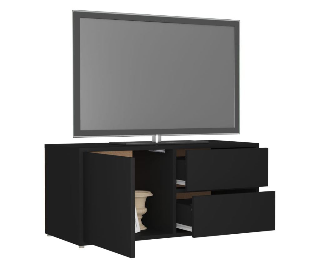 TV ormarić crni 80 x 34 x 36 cm od iverice - 11