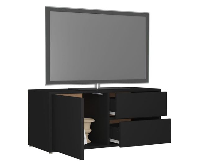TV ormarić crni 80 x 34 x 36 cm od iverice