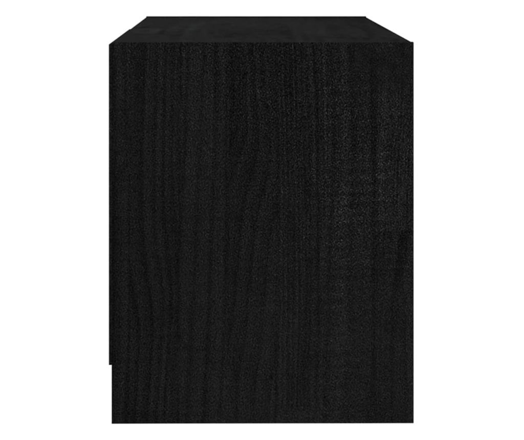 TV ormarić crni 80 x 31 x 39 cm od masivne borovine - 21