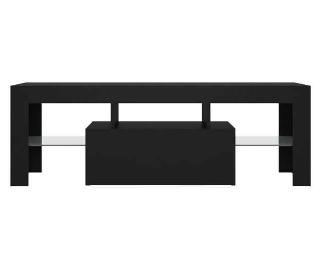 TV ormarić s LED svjetlima crni 120 x 35 x 40 cm