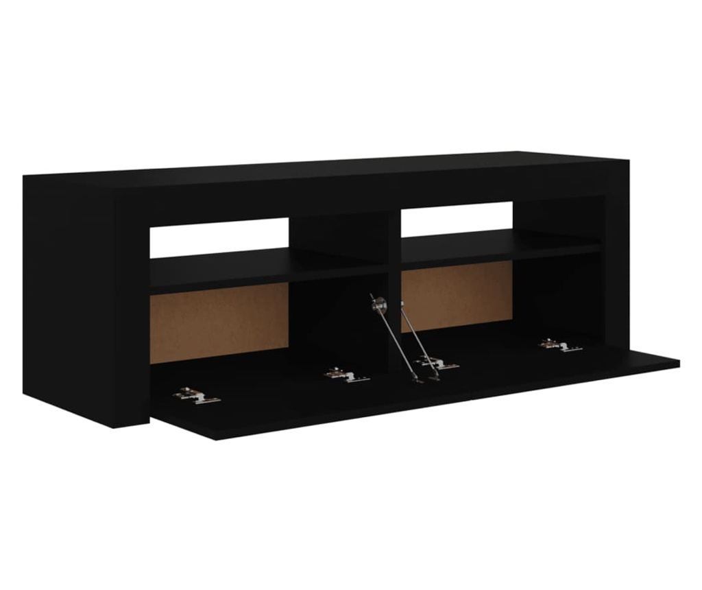 TV ormarić s LED svjetlima crni 120 x 35 x 40 cm - 19