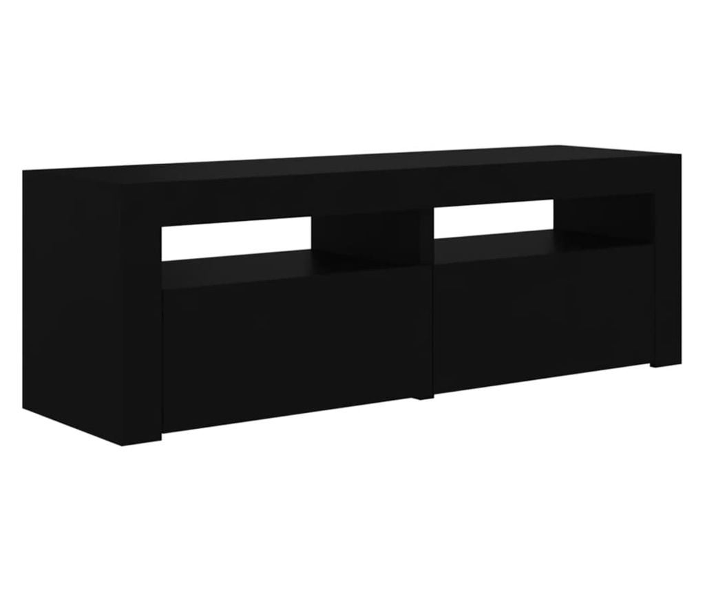 TV ormarić s LED svjetlima crni 120 x 35 x 40 cm - 24