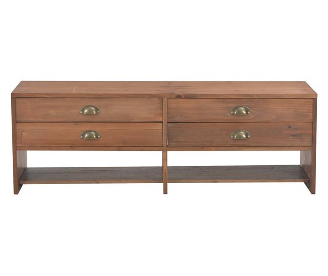 TV komoda s 4 ladice, 120x30x40 cm, masivno drvo jele