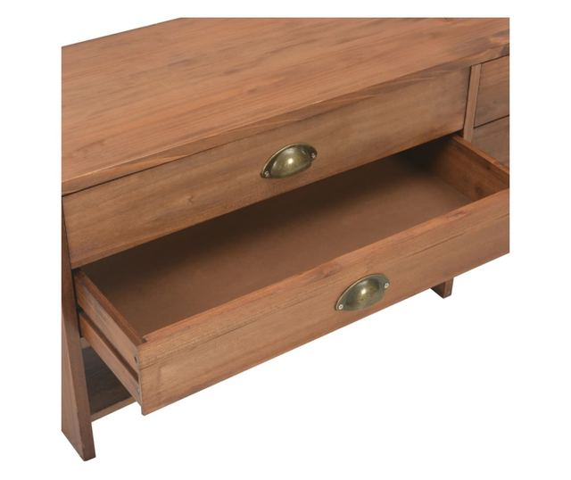 TV komoda s 4 ladice, 120x30x40 cm, masivno drvo jele