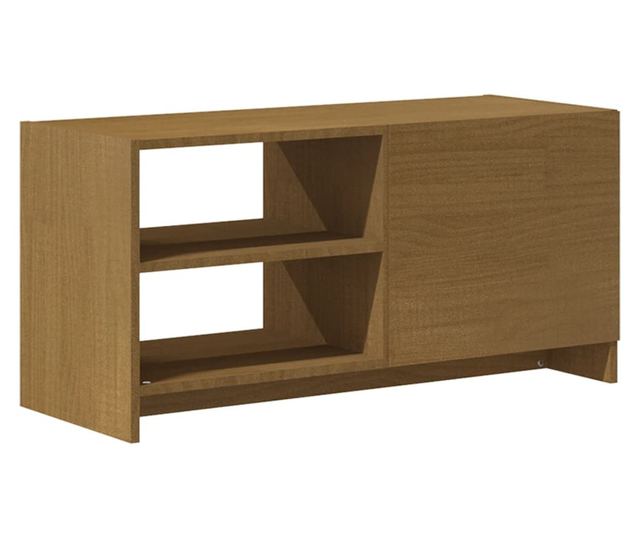 TV ormarić smeđa boja meda 80 x 31 x 39 cm od masivne borovine