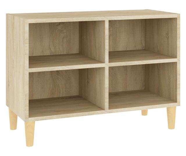 TV ormarić s nogama od masivnog drva 69,5x30x50 cm boja hrasta