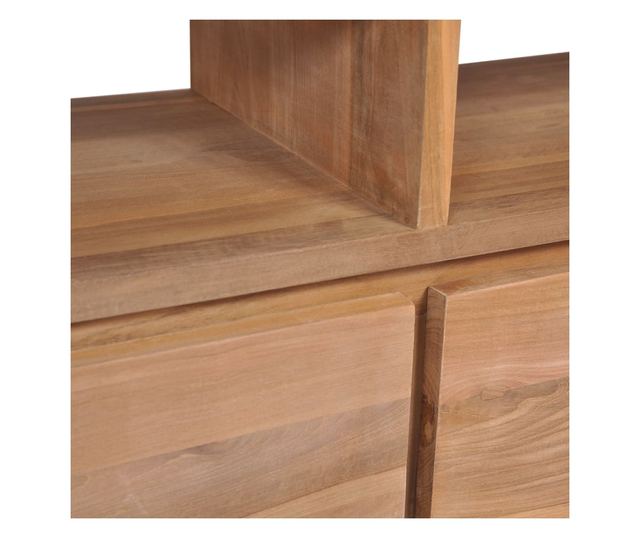 TV komoda, 120 x 30 x 40 cm, tikovina s prirodnim završetkom