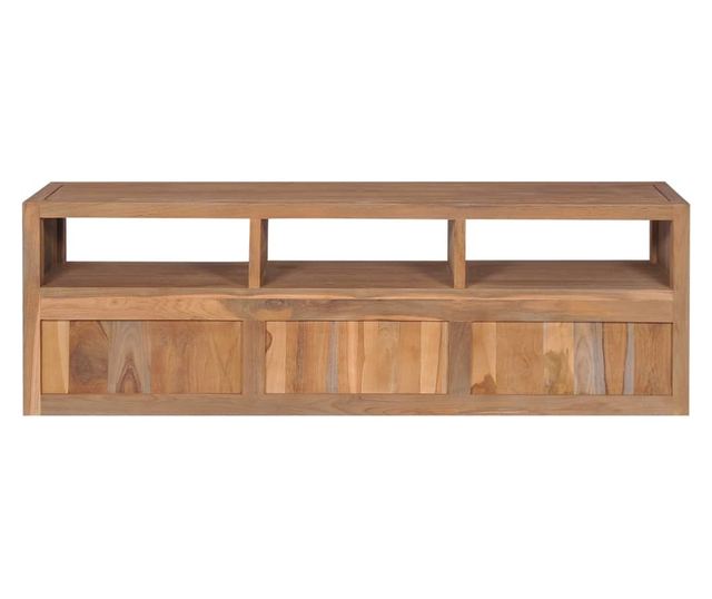 TV komoda, 120 x 30 x 40 cm, tikovina s prirodnim završetkom