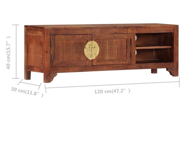 TV komoda, 120 x 30 x 40 cm, masivno drvo akacije