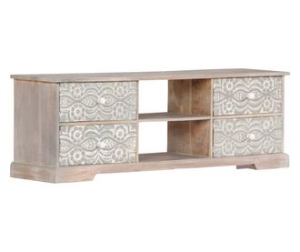Comodă TV, 120 x 30 x 40 cm, lemn masiv de acacia