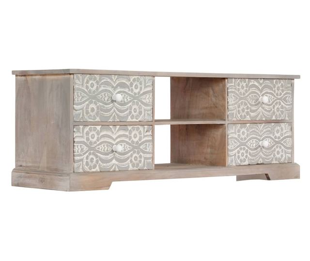 Comodă TV, 120 x 30 x 40 cm, lemn masiv de acacia