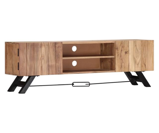 TV komoda, 140 x 30 x 45 cm, masivno drvo akacije