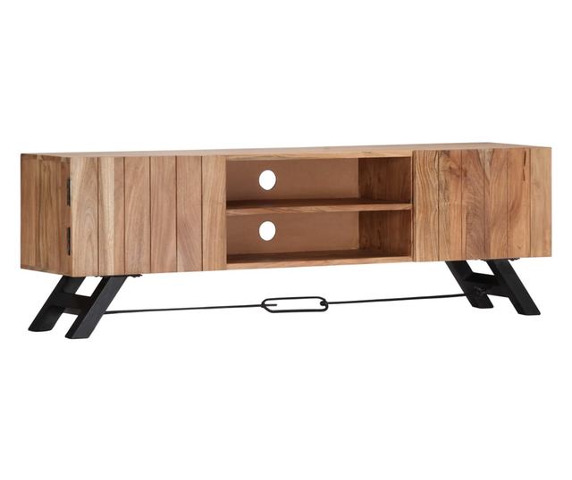 TV komoda, 140 x 30 x 45 cm, masivno drvo akacije