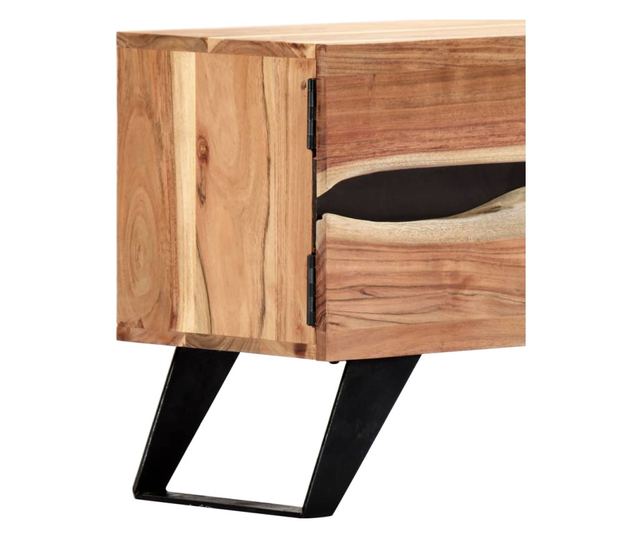 TV komoda, 140x30x45 cm, masivno drvo akacije