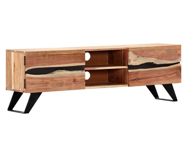 TV komoda, 140x30x45 cm, masivno drvo akacije