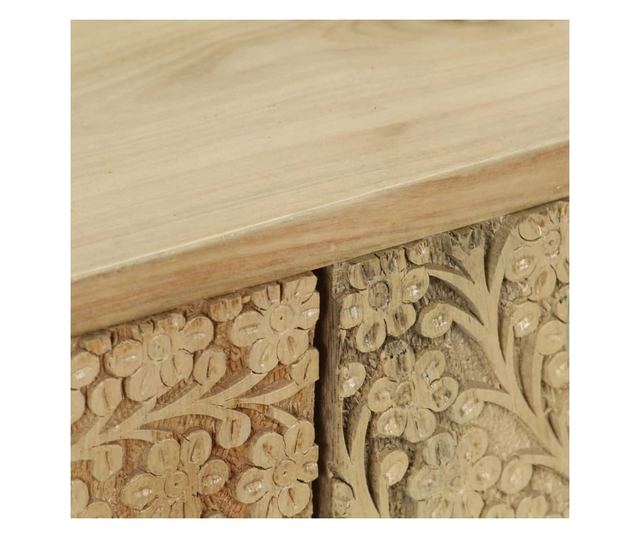 TV komoda, 118x30x45 cm, masivno drvo manga