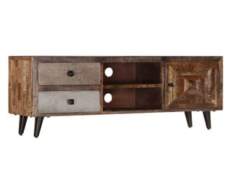 Comodă TV, 118x30x40 cm, lemn masiv de mango