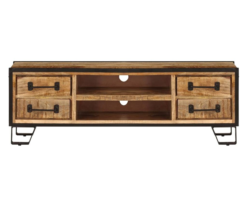 Comodă TV cu sertare, 120 x 30 x 40 cm, lemn masiv de mango - 3