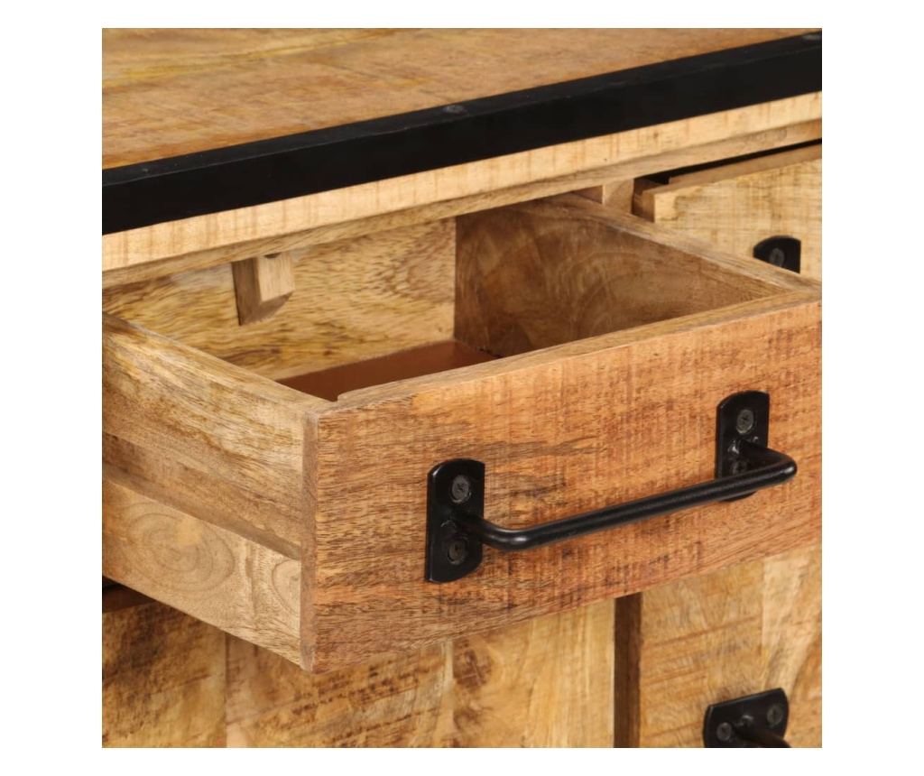 Comodă TV cu sertare, 120 x 30 x 40 cm, lemn masiv de mango - 9