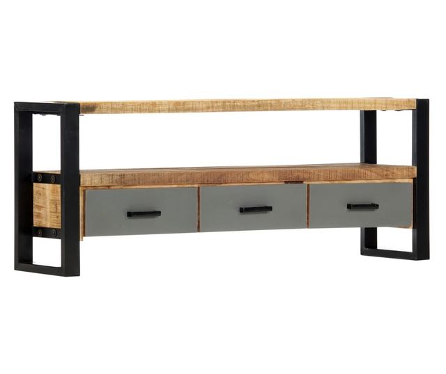 TV komoda, 130 x 30 x 50 cm, masivno drvo manga