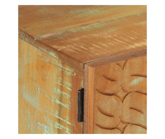 Ručno izrezbareni TV ormarić od obnovljenog drva 120x30x40 cm