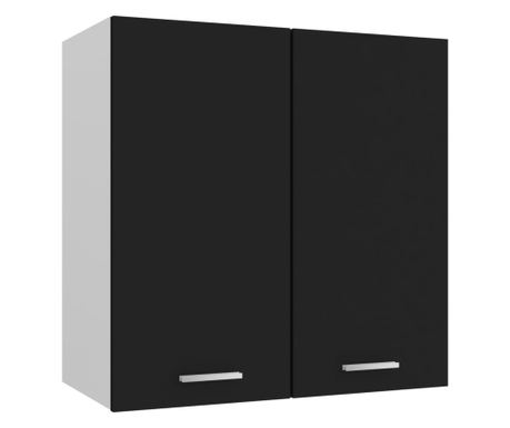 Viseći ormarić crni 60 x 31 x 60 cm od konstruiranog drva 