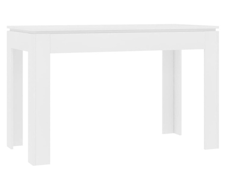 Jedilna miza bela 120x60x76 cm iverna plošča