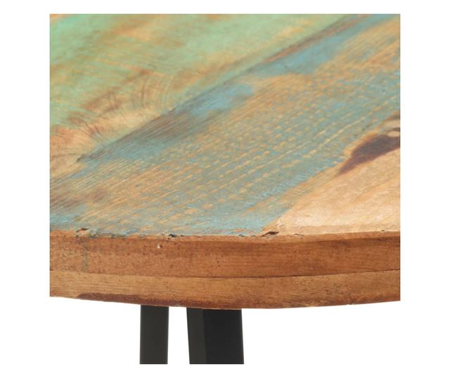 Masă de bucătărie, 80 cm, lemn masiv reciclat