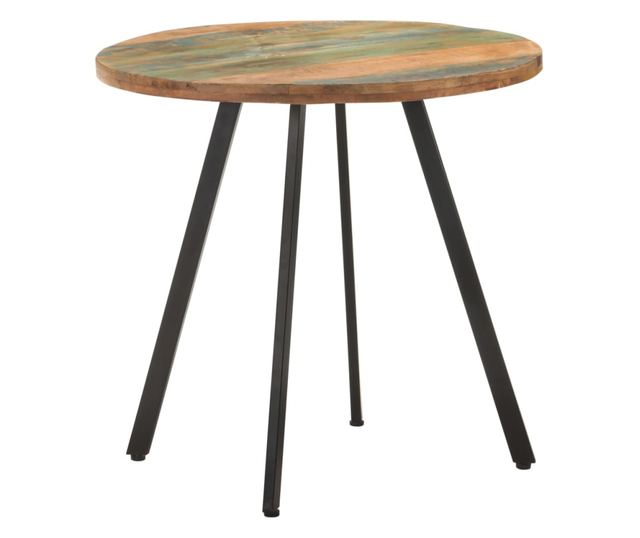 Masă de bucătărie, 80 cm, lemn masiv reciclat