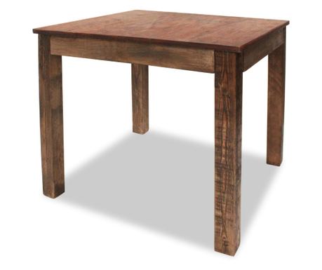 Blagovaonski Stol Masivno Obnovljeno Drvo 82x80x76 cm 