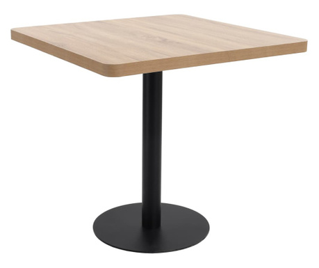 Bistro miza svetlo rjava 80x80 cm mediapan