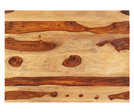 Blat de masa, 70x80 cm, lemn masiv sheesham, 15-16 mm