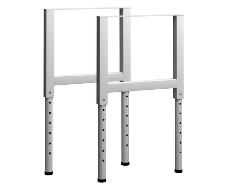 Okviri za radni stol 2 kom metalni 55 x (69 - 95,5) cm sivi