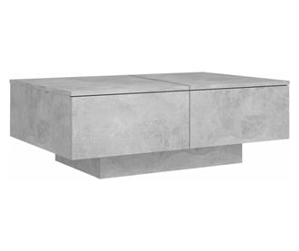 Klubska mizica betonsko siva 90x60x31 cm iverna plošča