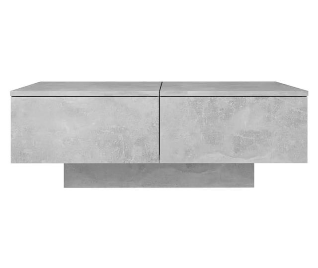 Klubska mizica betonsko siva 90x60x31 cm iverna plošča