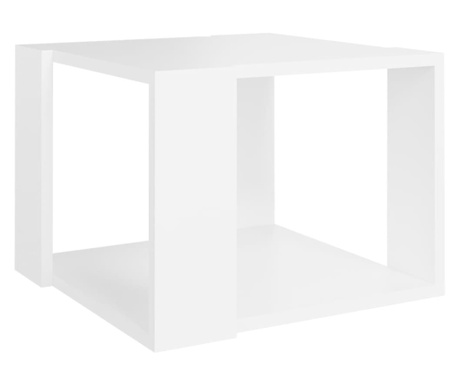 Stolić za kavu bijeli 40 x 40 x 30 cm od konstruiranog drva