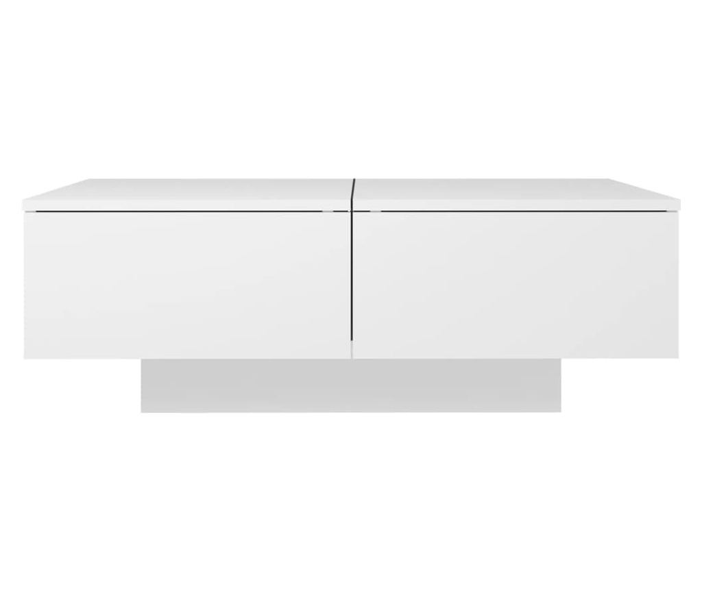 Klubska mizica bela 90x60x31 cm iverna plošča - 5