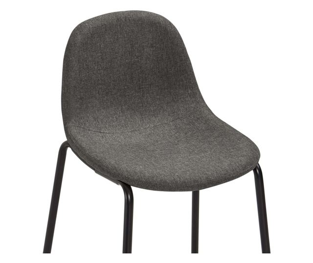 Barski stoli, 6 kosov, temno sivi, blago