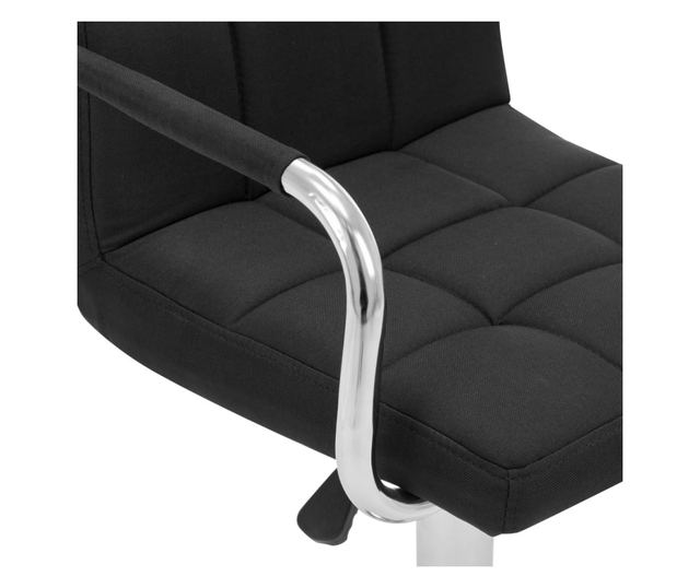 Barski stoli, 2 kosa, črni, blago